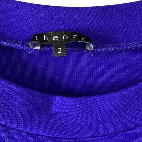 Theory Whitika Color Block Sleeveless Sheath Dress Crewneck Stretchy Pockets - Picture 4 of 16